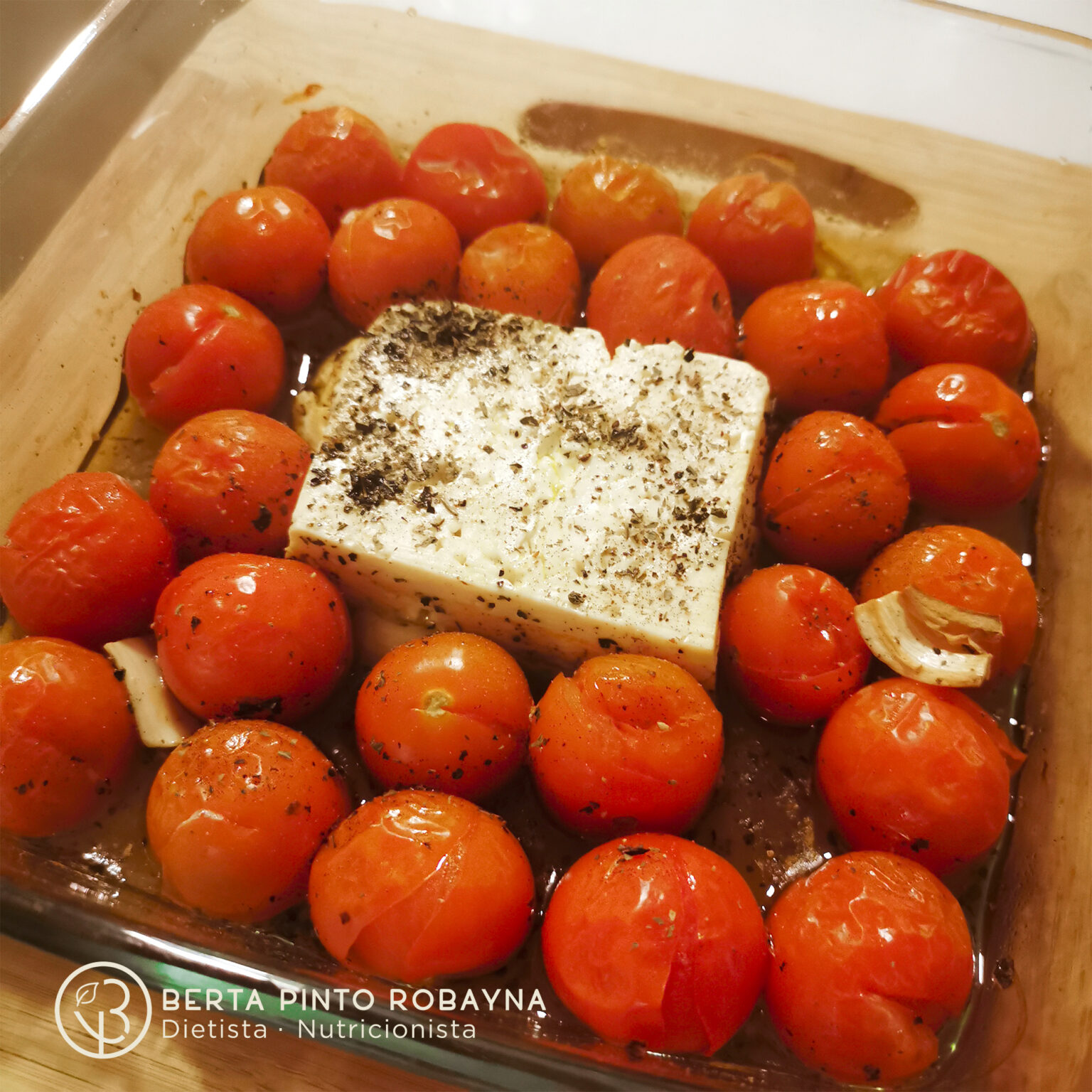 Receta Tomates Cherry Con Queso Feta Berta Pinto Robayna Nutricionista